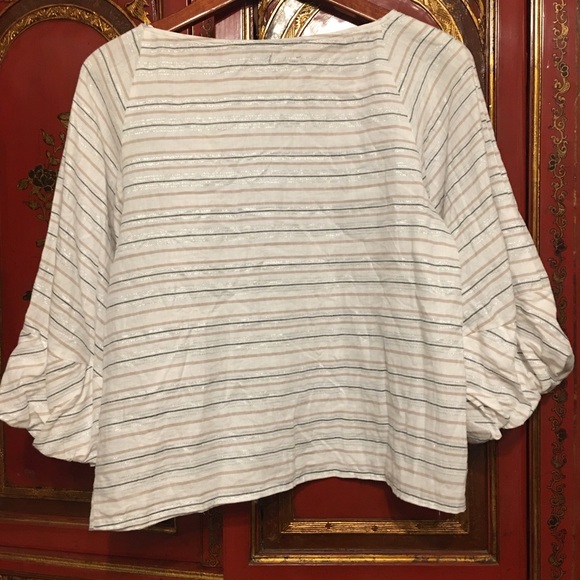 1. State Striped Puffy Sleeve Blouse size XS - Picture 5 of 6